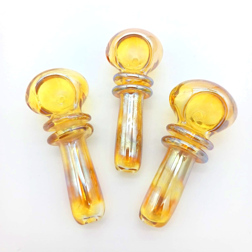 3"Gold Color  Glass Hand Pipe