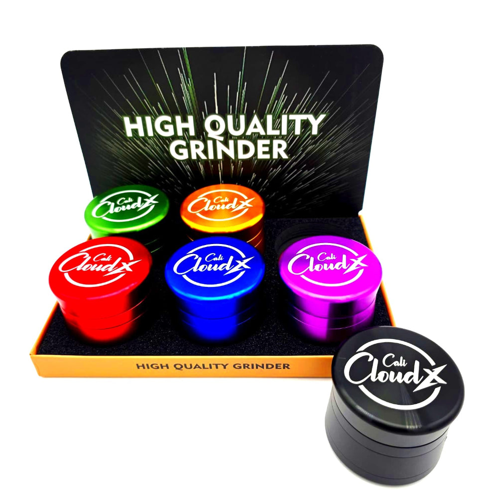 4 Part Cali Cloudx Zinc Window Grinder 70mm Heavy Duty Herb Grinder with Window Design