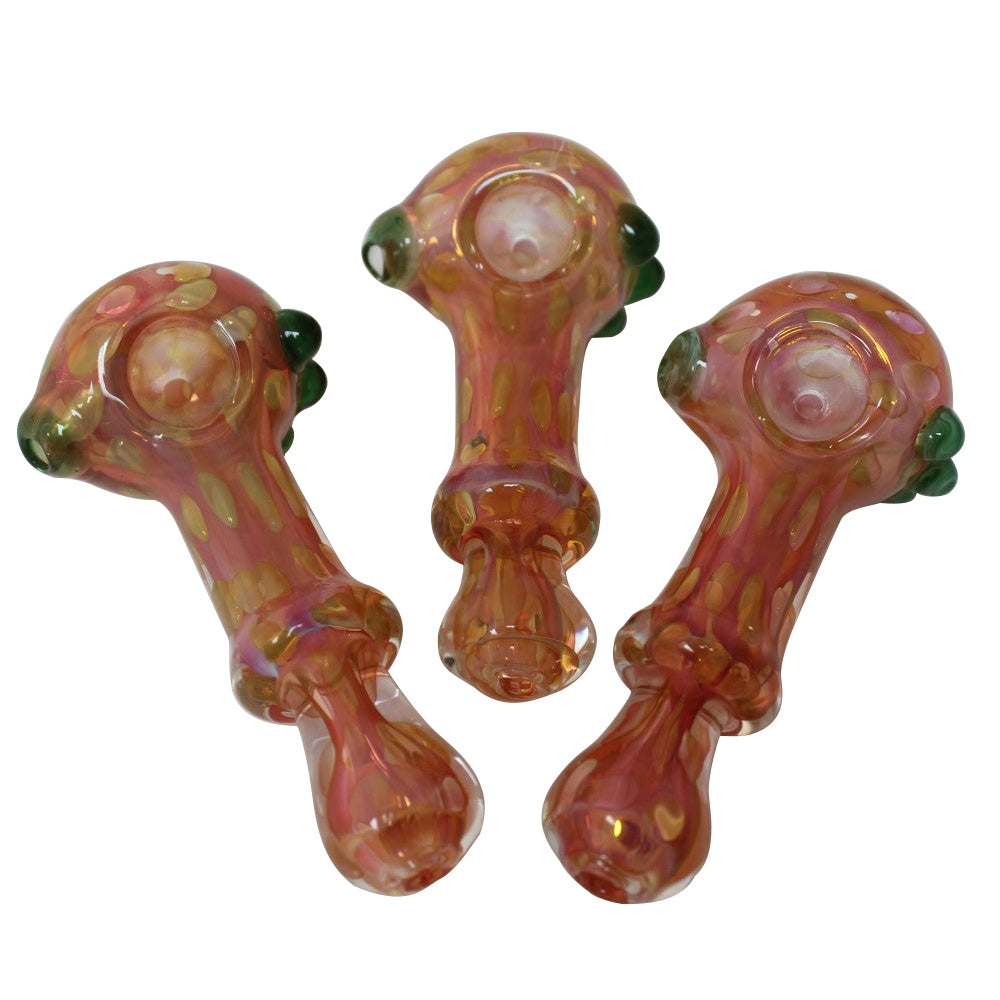 4.5'' Gold Fumed Step Heavy Duty Glass Pipe