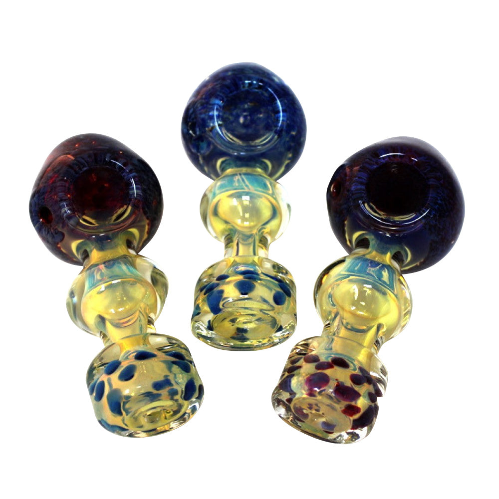 4.5'' Step Design Bubble Art Heavy Duty Glass Hand Pipe