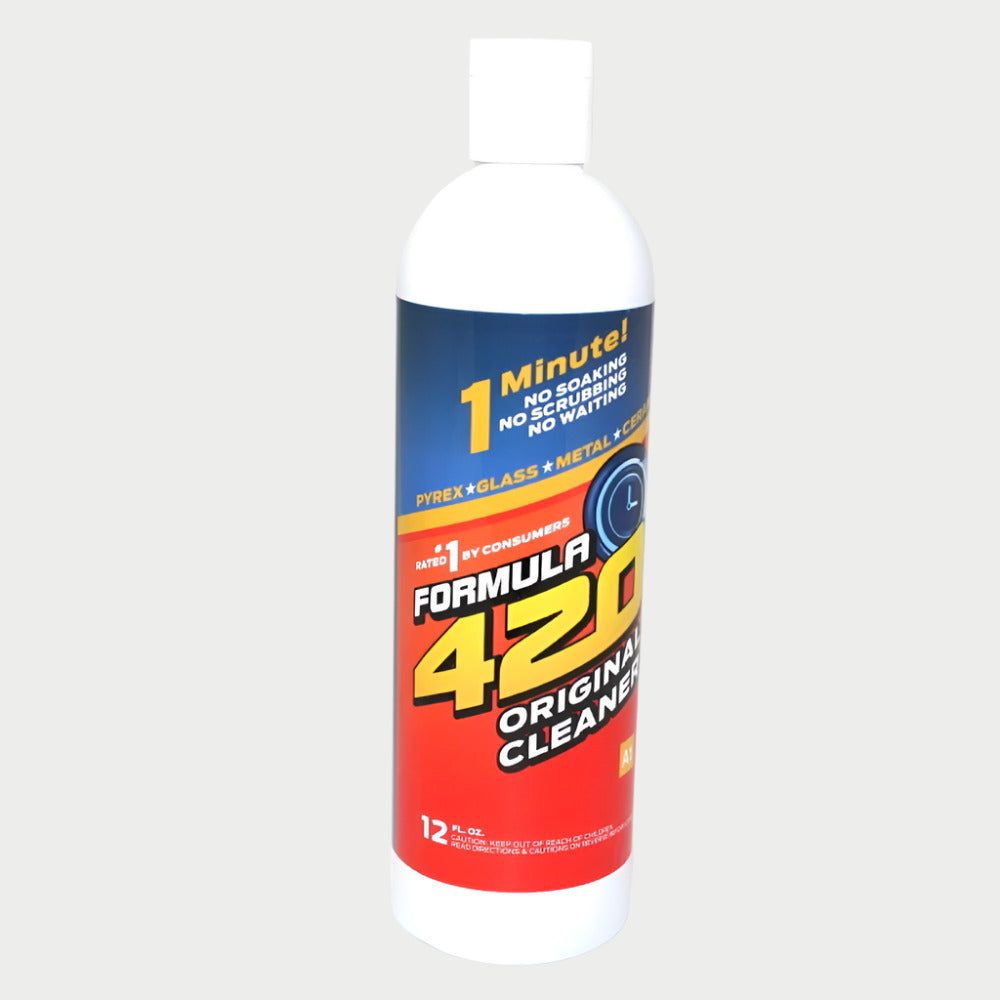 420 Formula Pipe Cleaner 12 FL OZ powerful cleaning solution for removing resin and buildup from pipes easy-to-use liquid formula for deep cleaning.