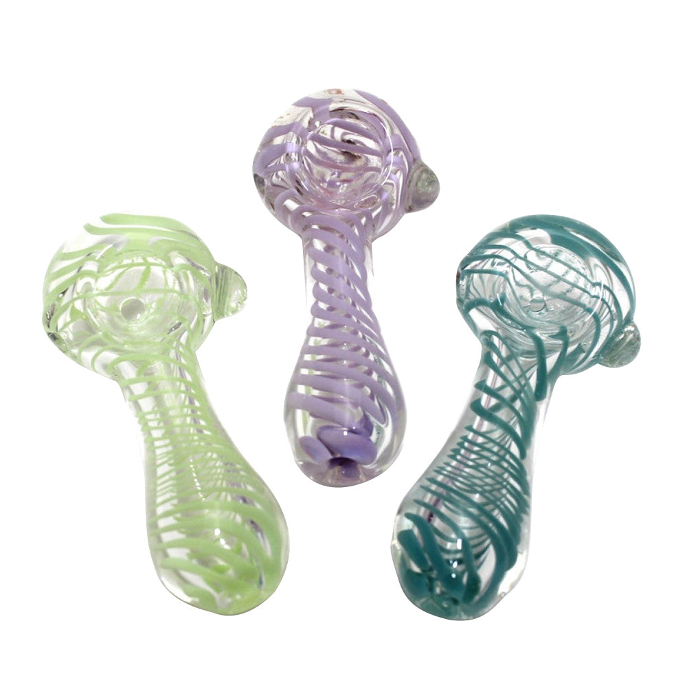 4'' Inner swirl Design Heavy Duty Glass Hand Pipe