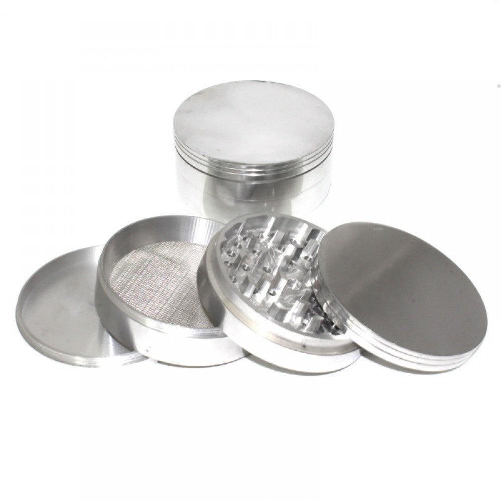 63mm 4-part heavy-duty metal grinder with sharp diamond teeth, durable construction, magnetic lid, and smooth grinding performance for herbs.