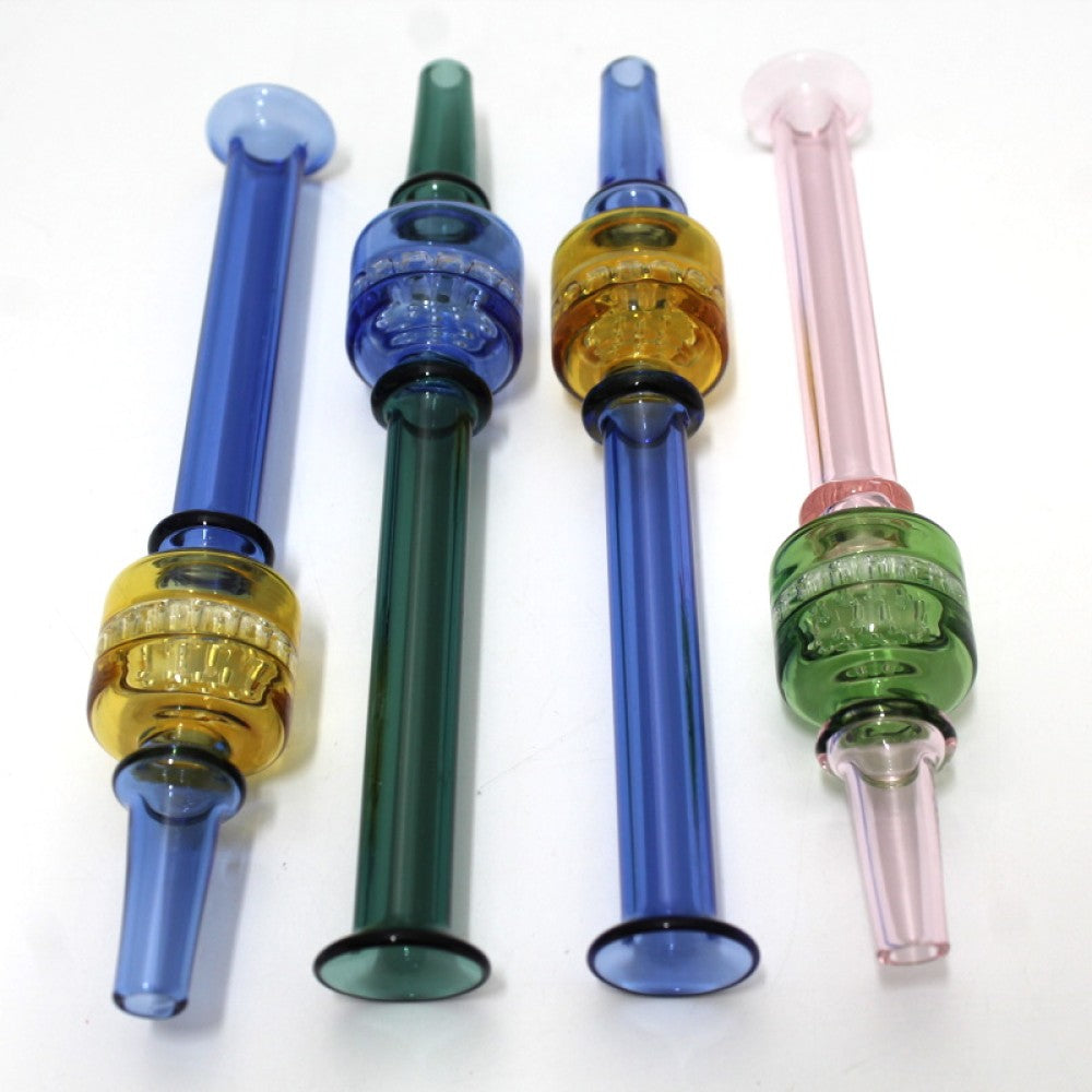 5.5'' Color Honeycomb Design Glass Straw Kit