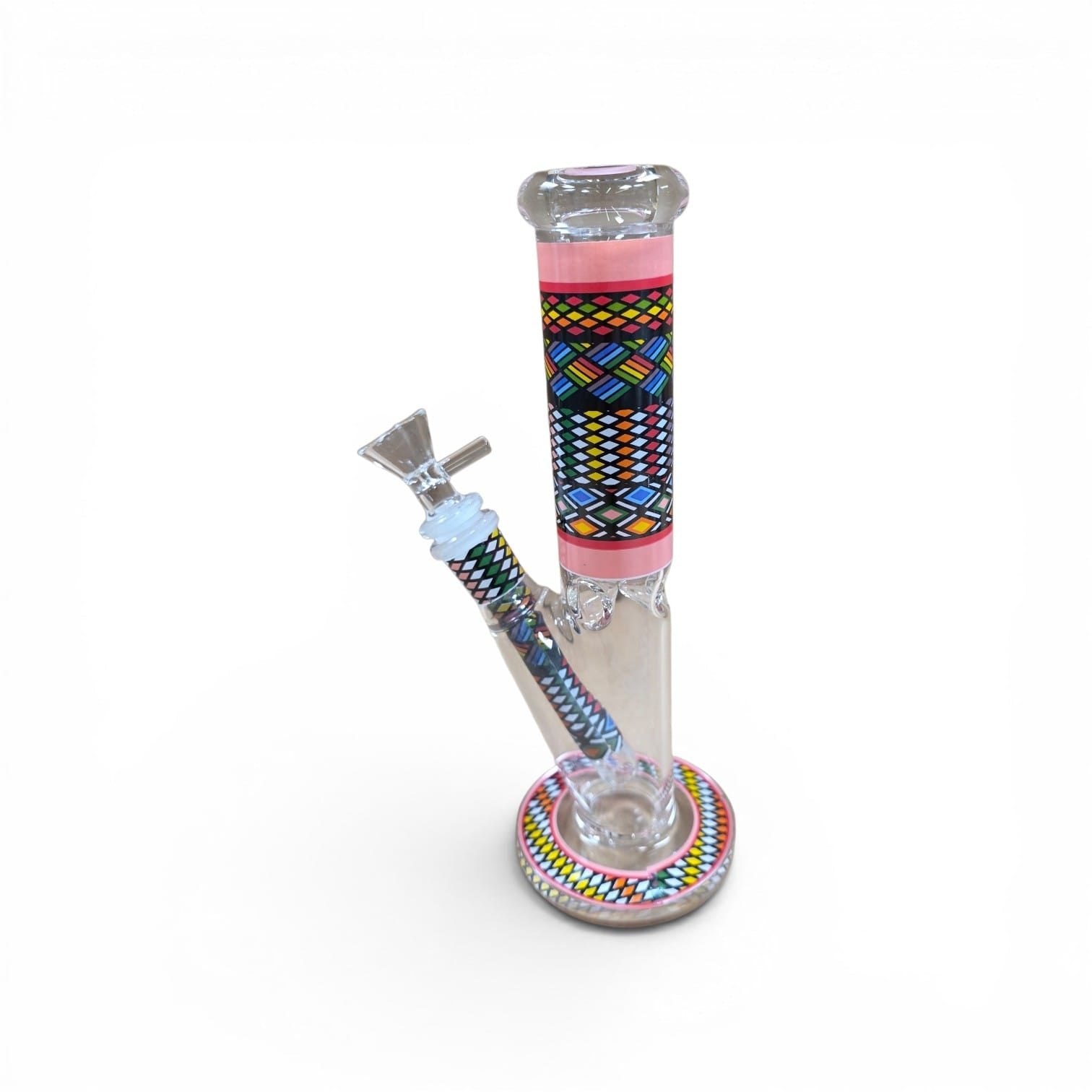 Flat Bottom Straight Fancy Art Color Water Pipe
