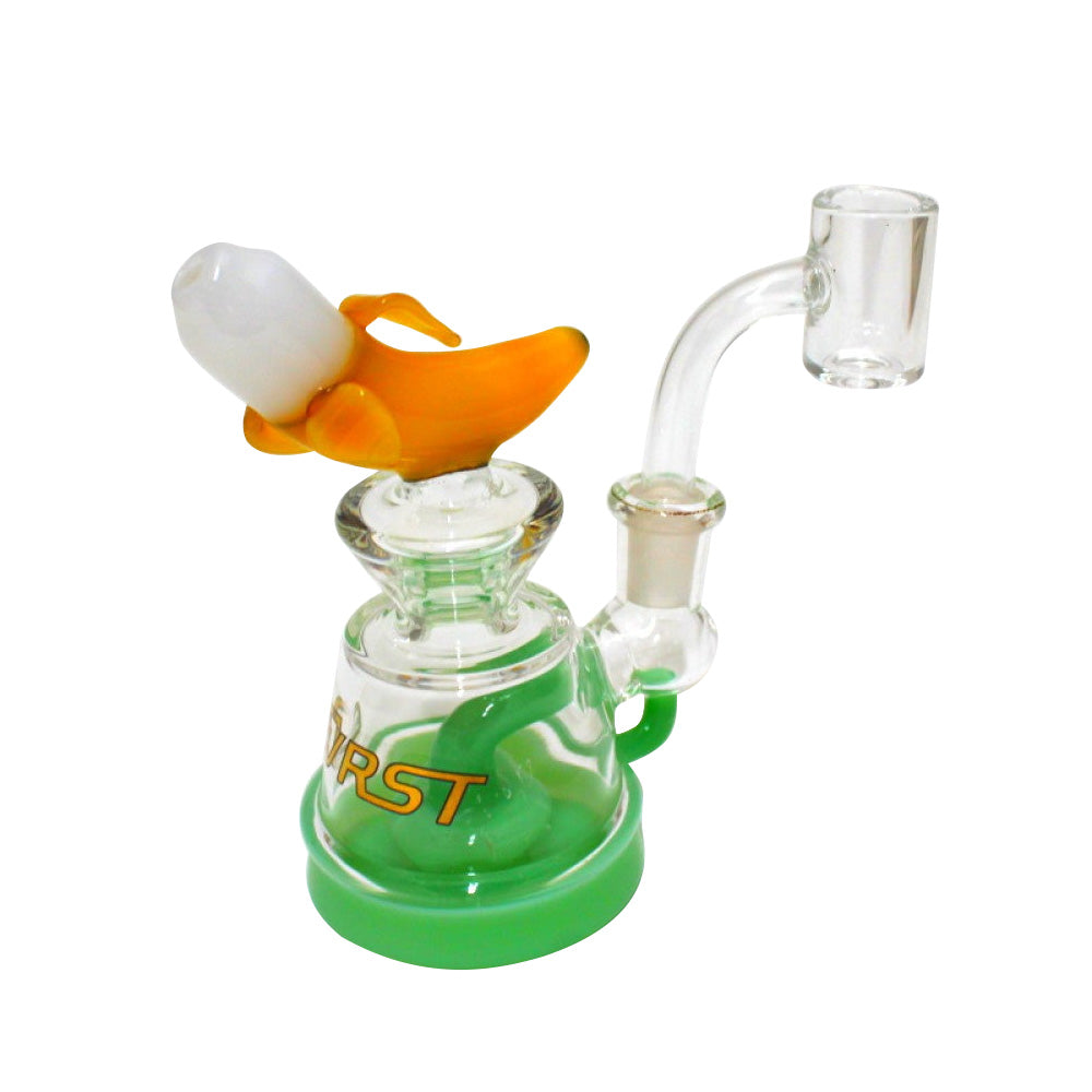 5" Evrst Banana Tab Dab Rig Water Pipe With 14mm Male Banger