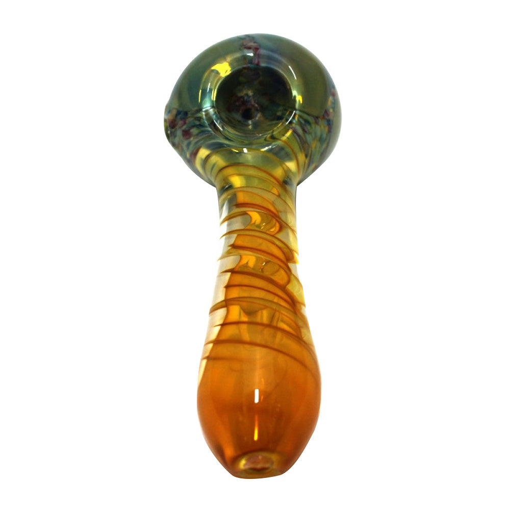 5'' Gold Fumed Head Color Extra Heavy Duty Glass Hand Pipe