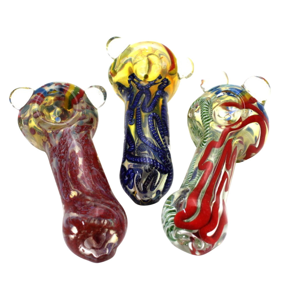 5'' Jumbo Size Color Extra Heavy Duty Glass Hand Pipe