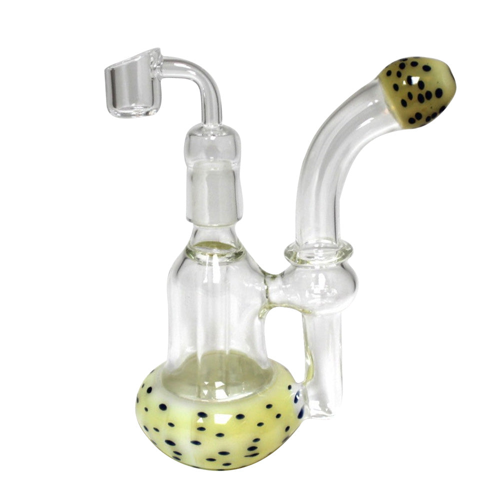 6.5'' Dot Color Recycle Dab Rig Water Pipe With 18 MM Female Banger