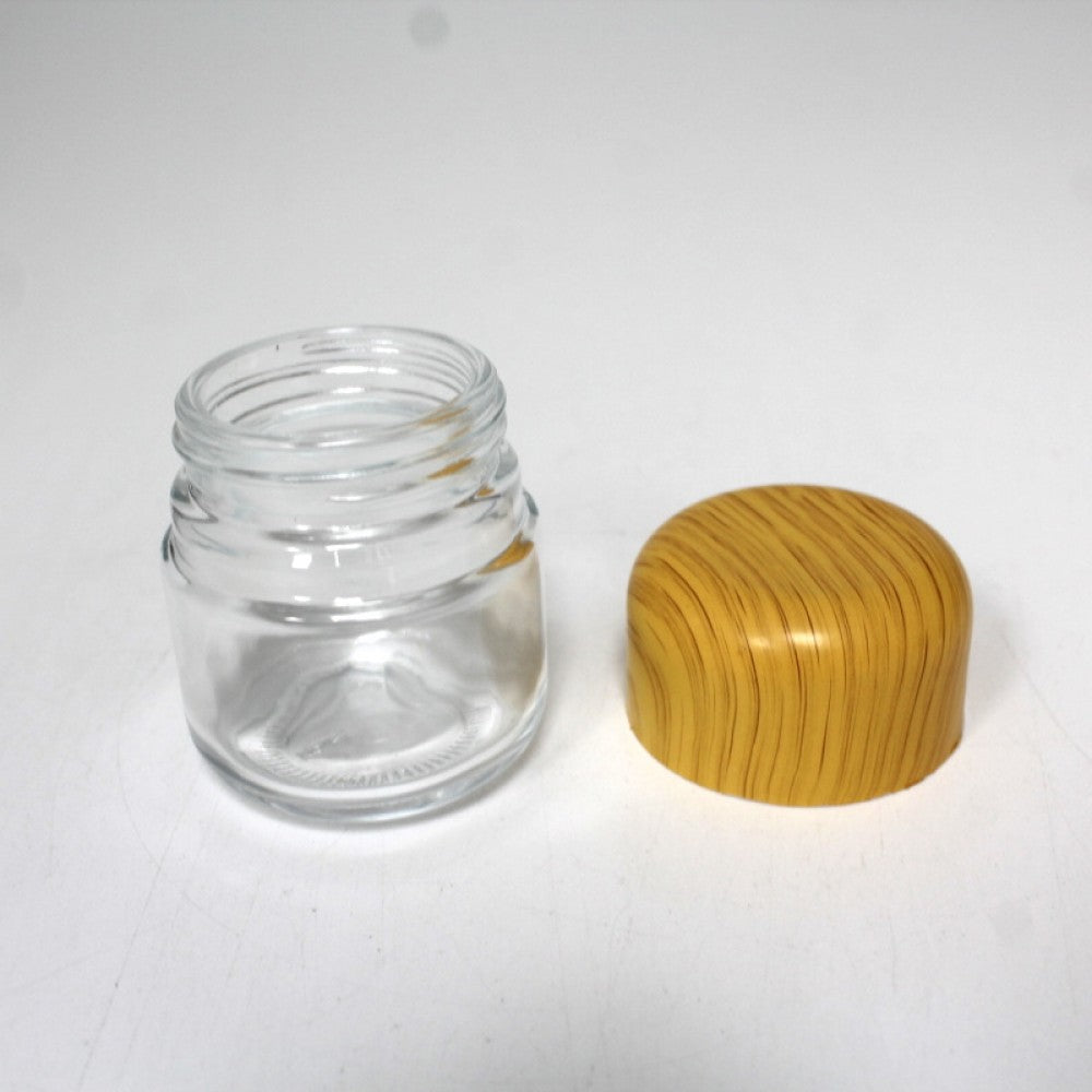 60 ML Wooden Top Glass Jar