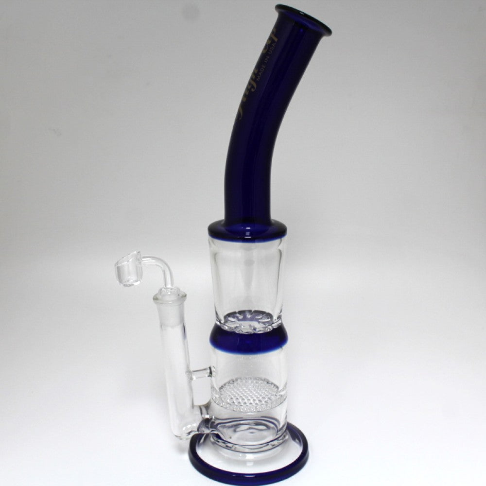 16'' High Up USA Made Honey Comb With Design Water Pipe With 18 MM Male Banger