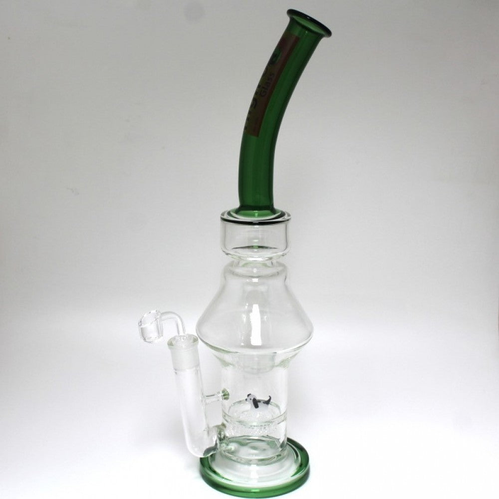 18'' High Up Cali Made Honey Comb Design Water Pipe With 18 MM Male Banger