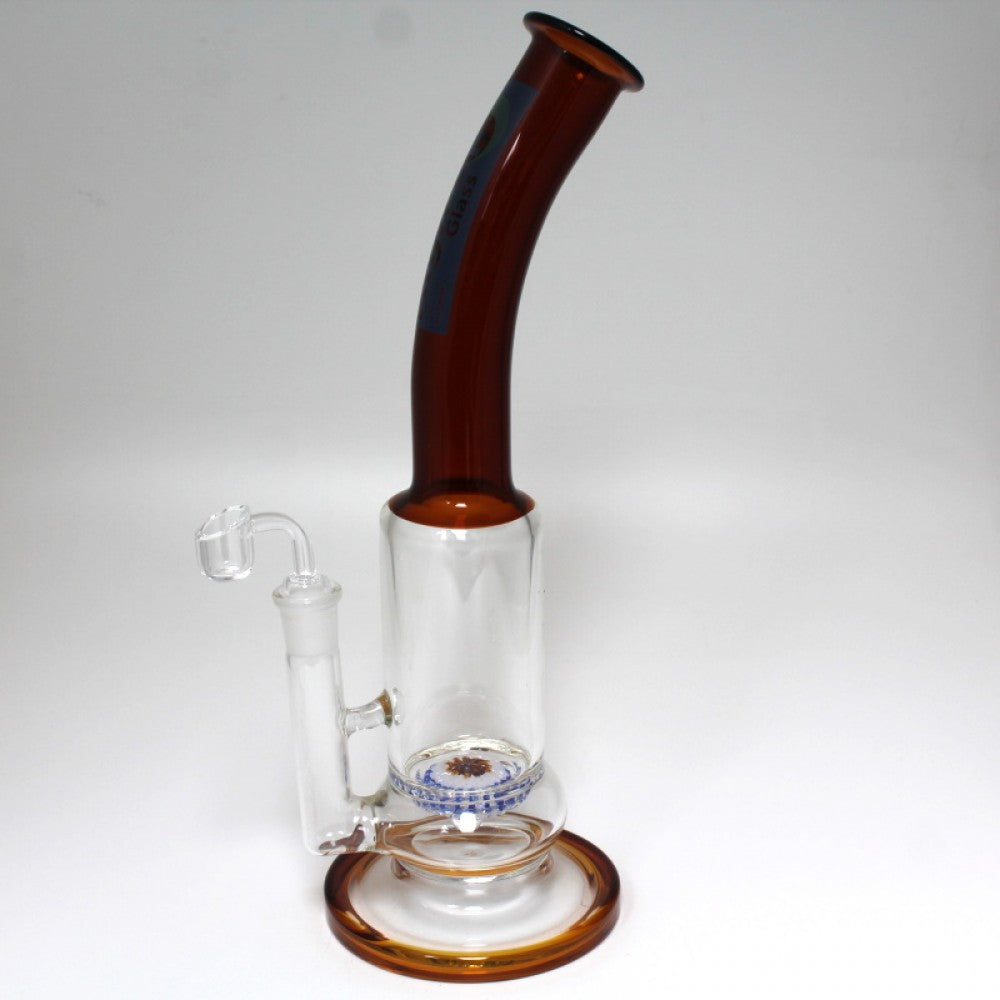 15'' High Up Cali Made With Curve Design Water Pipe With 18 MM Male Banger