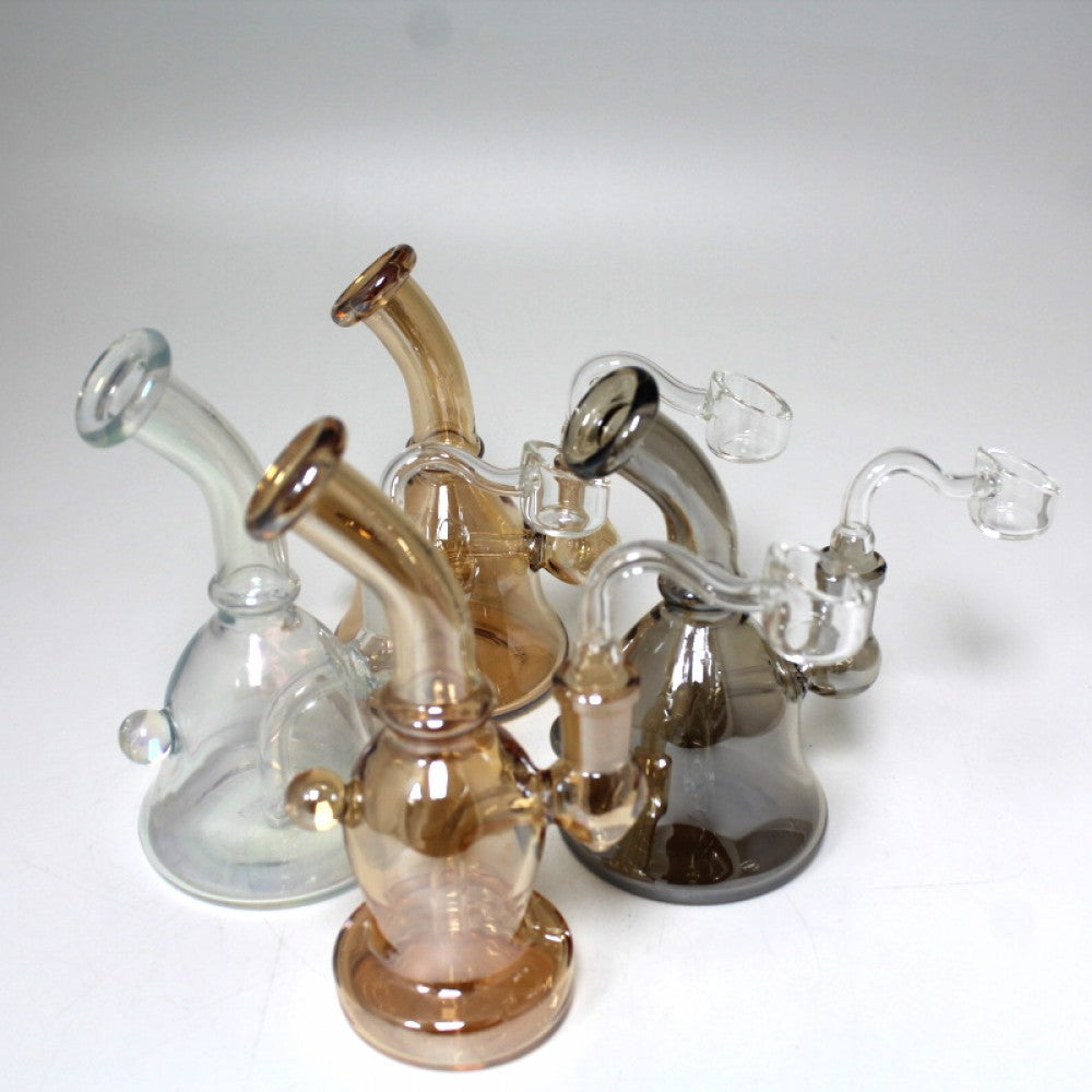 6'' Cubed Design Dab Rig Water Pipe With 14 MM Male Banger  6'' Cubed Design Dab Rig Water Pipe With 14 MM Male Banger