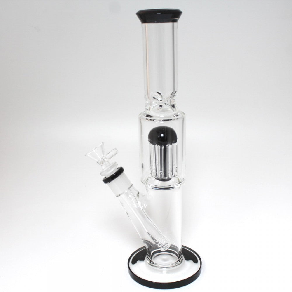 13'' Flat Bottom With Tree Percolator Water Pipe G-G