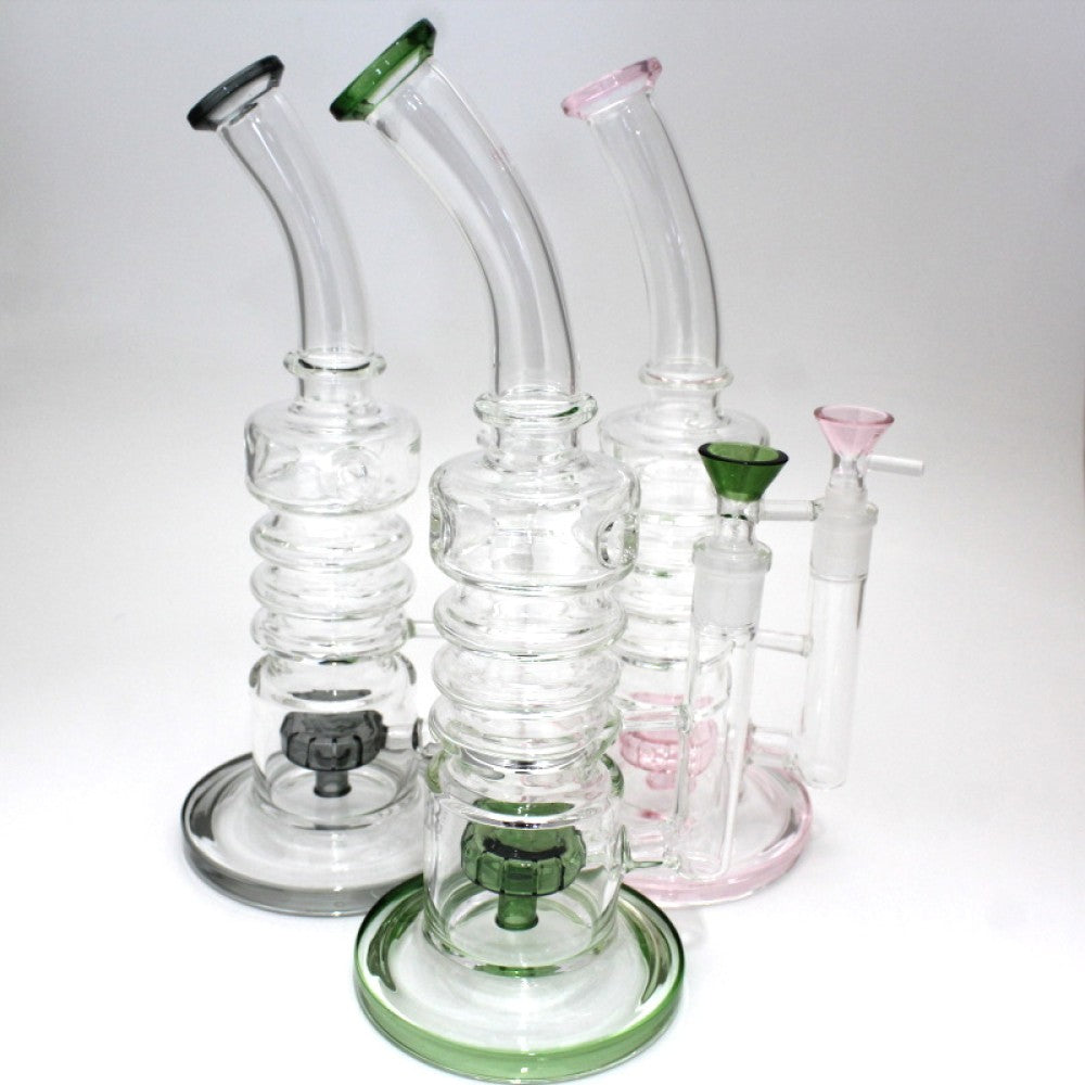 11'' Ribbed Neck Design Water Pipe G-G  11'' Ribbed Neck Design Water Pipe G-G