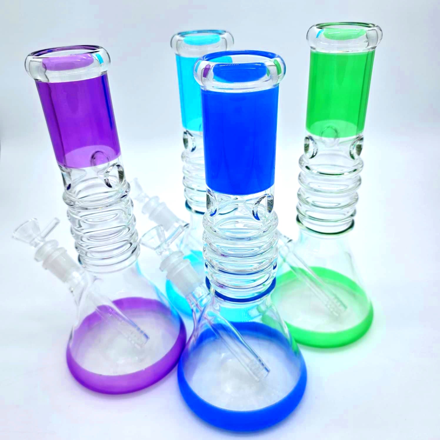 10'' Beaker Base Ribbed Design Water Pipe G-G