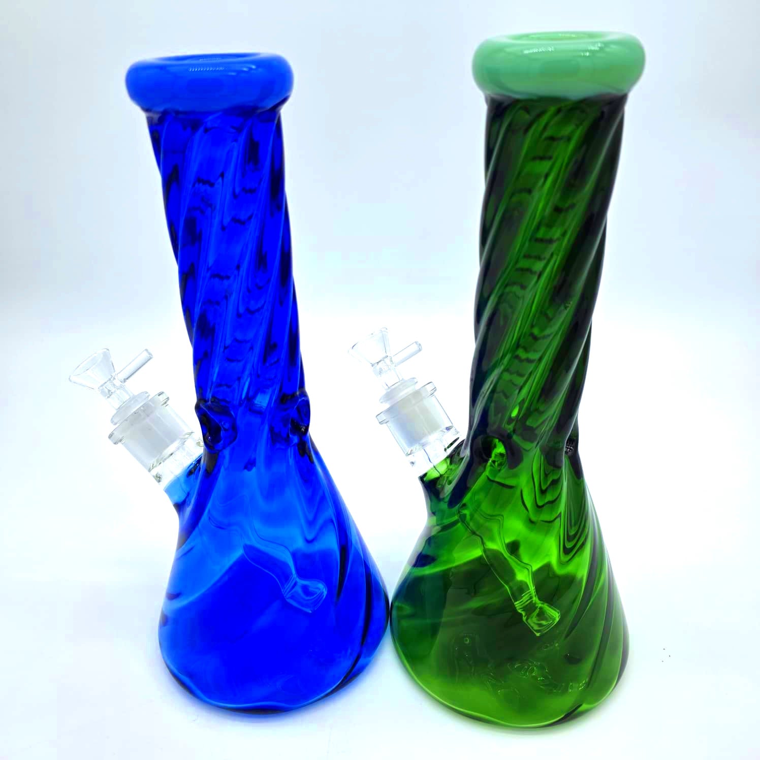 12'' Beaker Base Twisted Design Water Pipe G-G