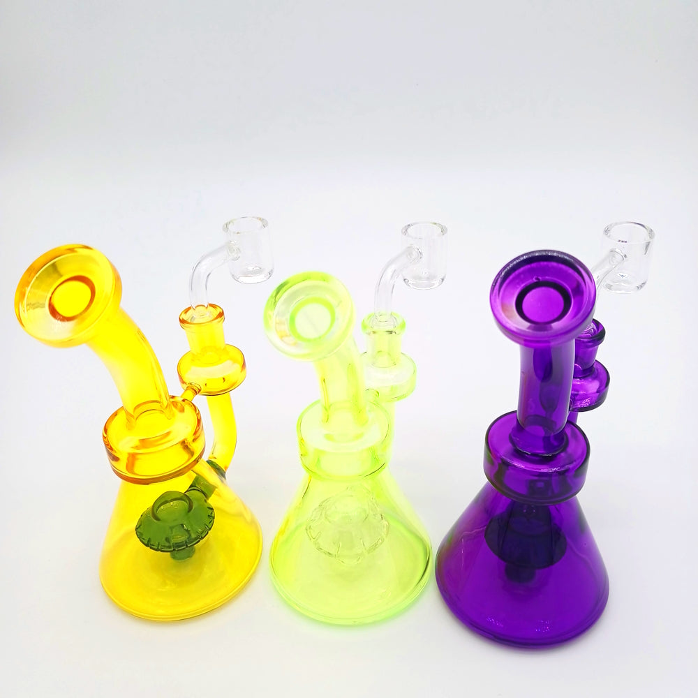 6" Bent Color full Water Pipe g-g