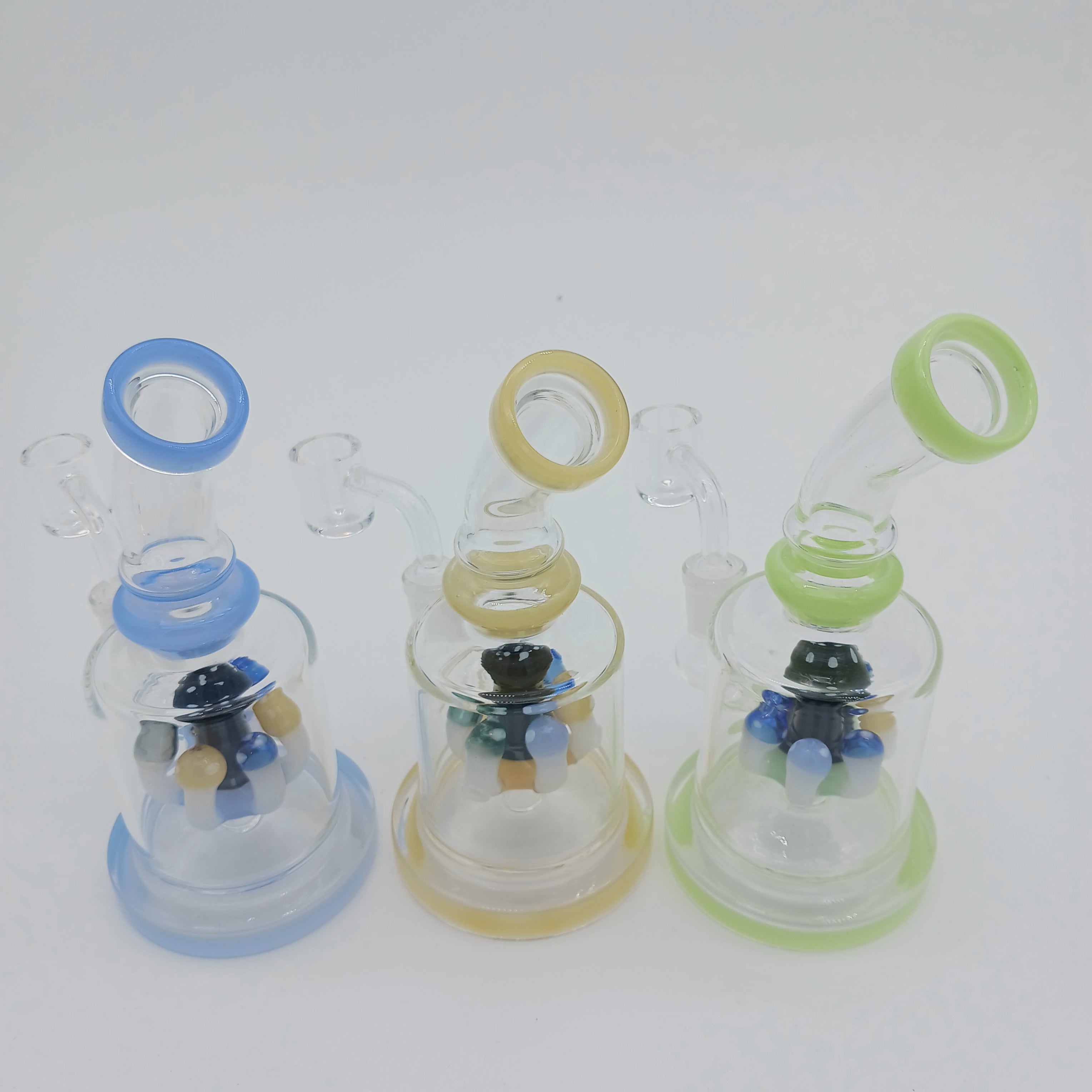 6" Mushroom Dab Rig Water Pipe With 14mm Male Banger