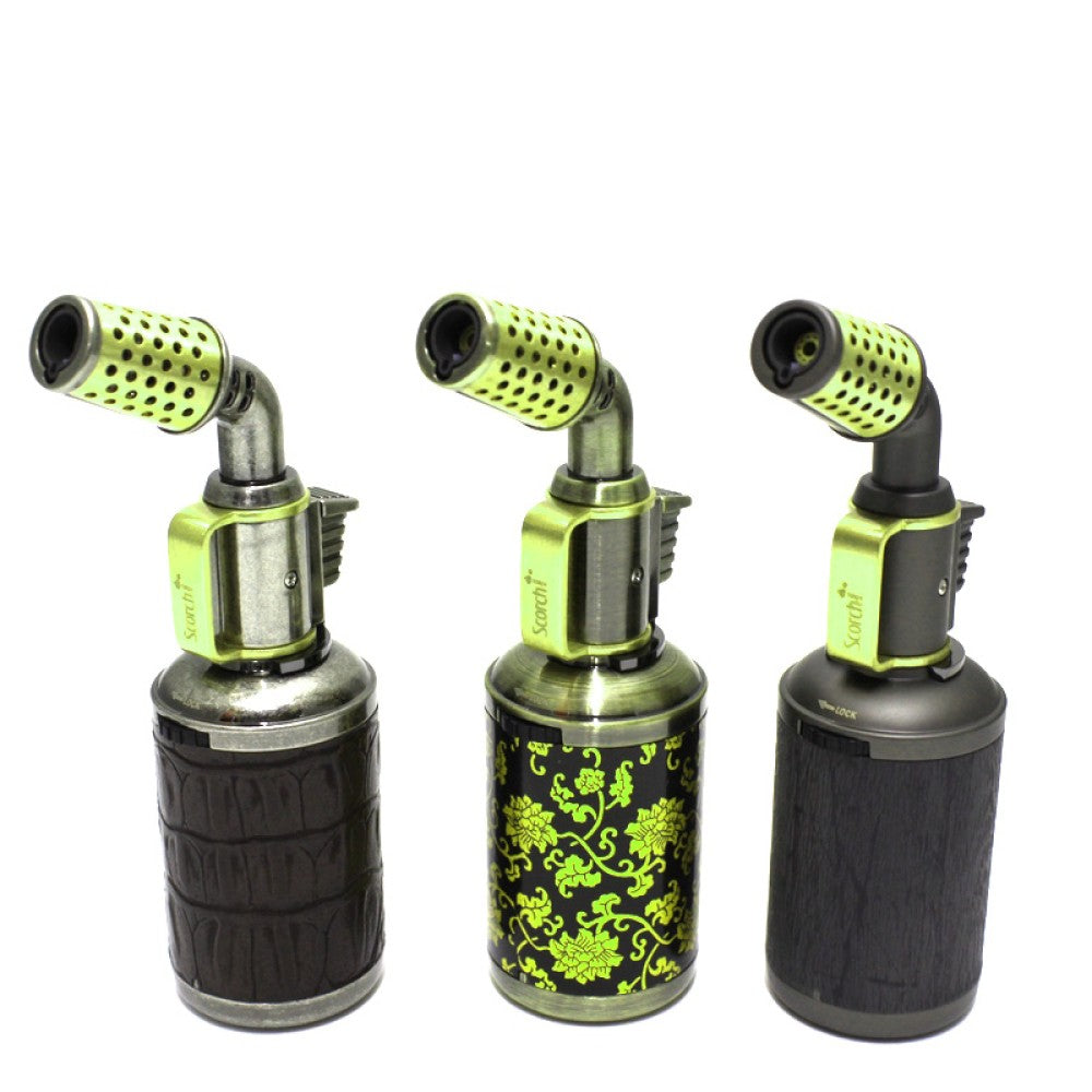 6" New Scorch Torch Hold Button Design Multi Color Heavy Duty Blow Torch