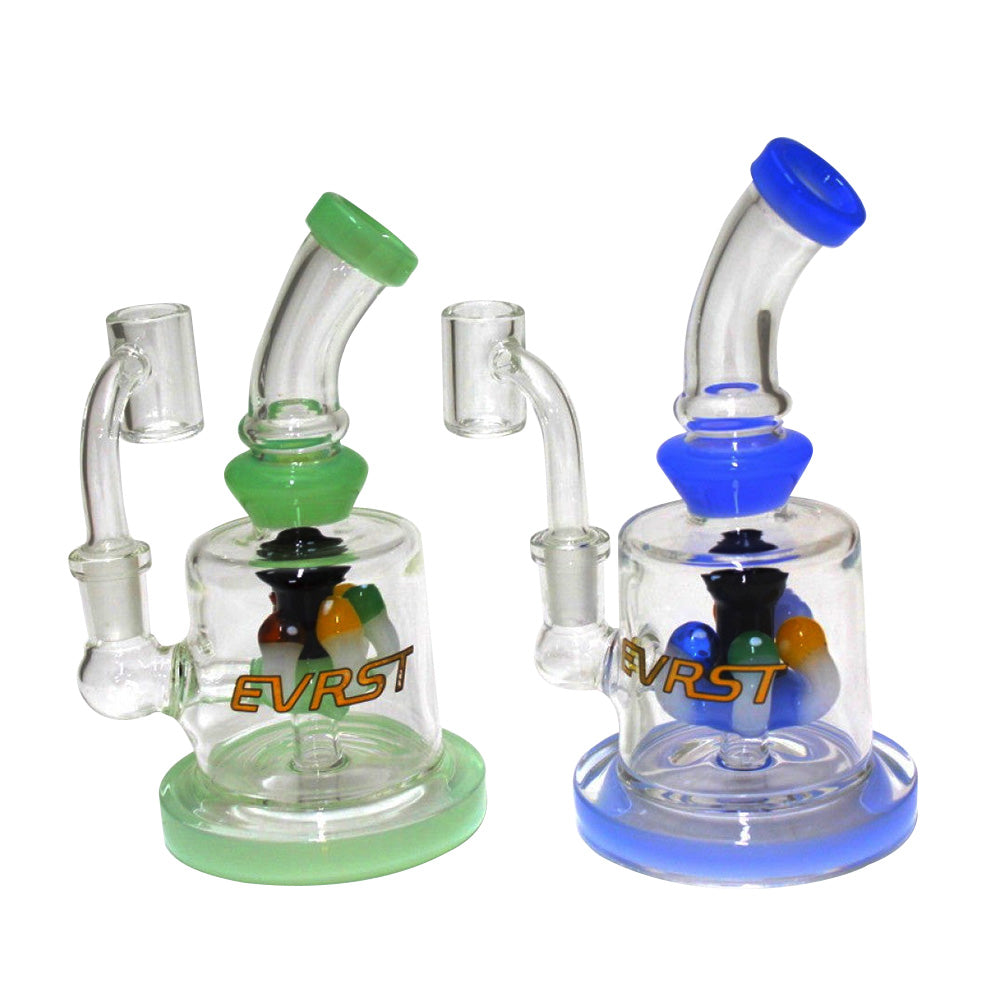 6" Evrst Mushroom Dab Rig Water Pipe With 14mm Male Banger