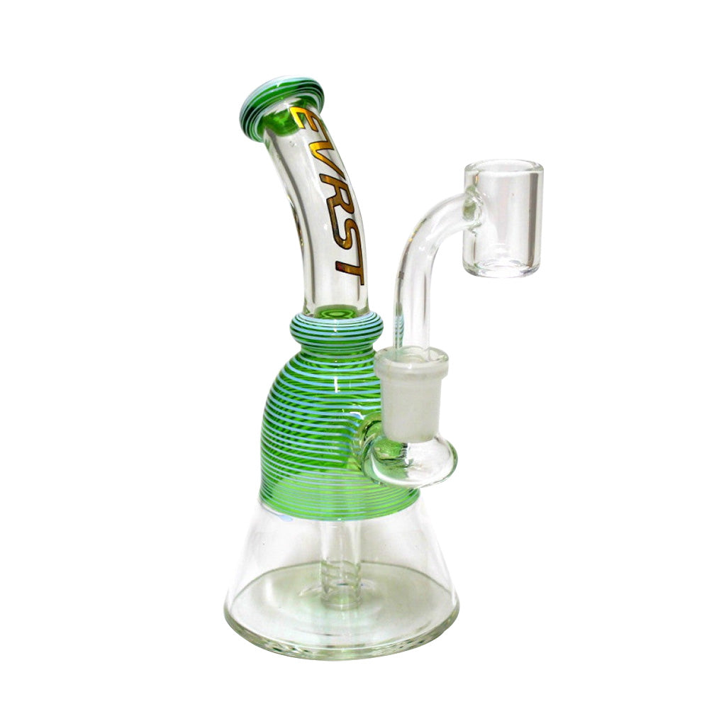 6" Evrst Swirl Color Dab Rig Water Pipe with 14mm Male Banger