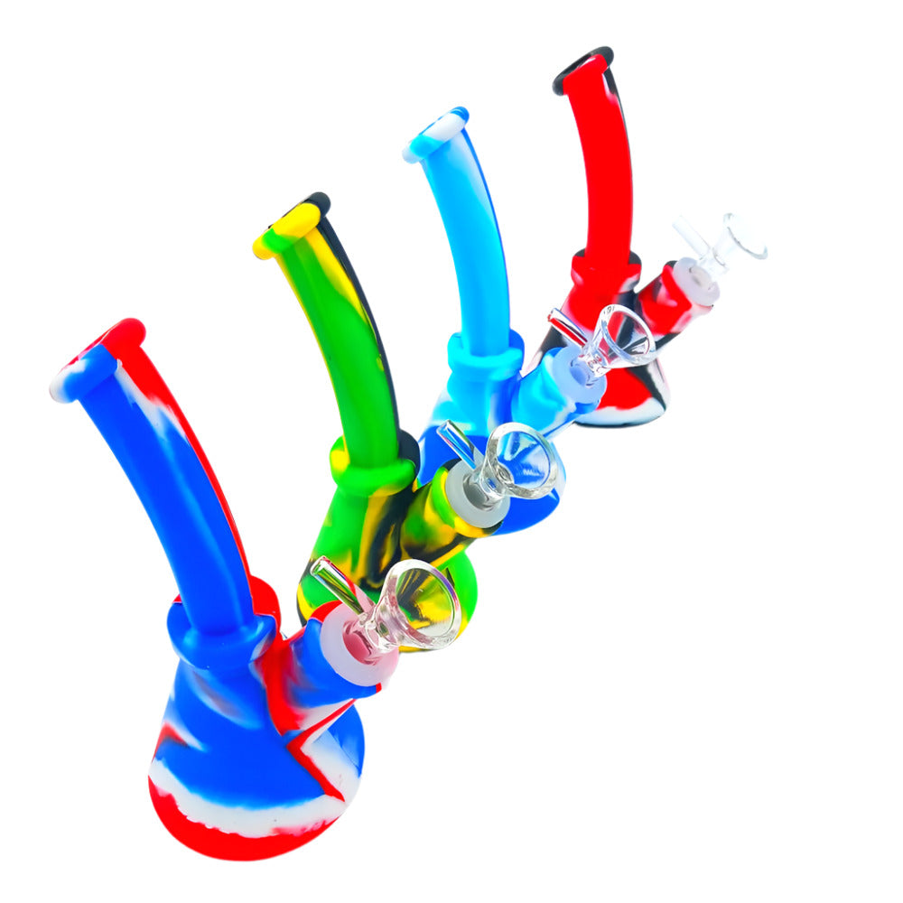 6'' Silicone Beaker Base Water Pipe with 14 MM Glass Bowl