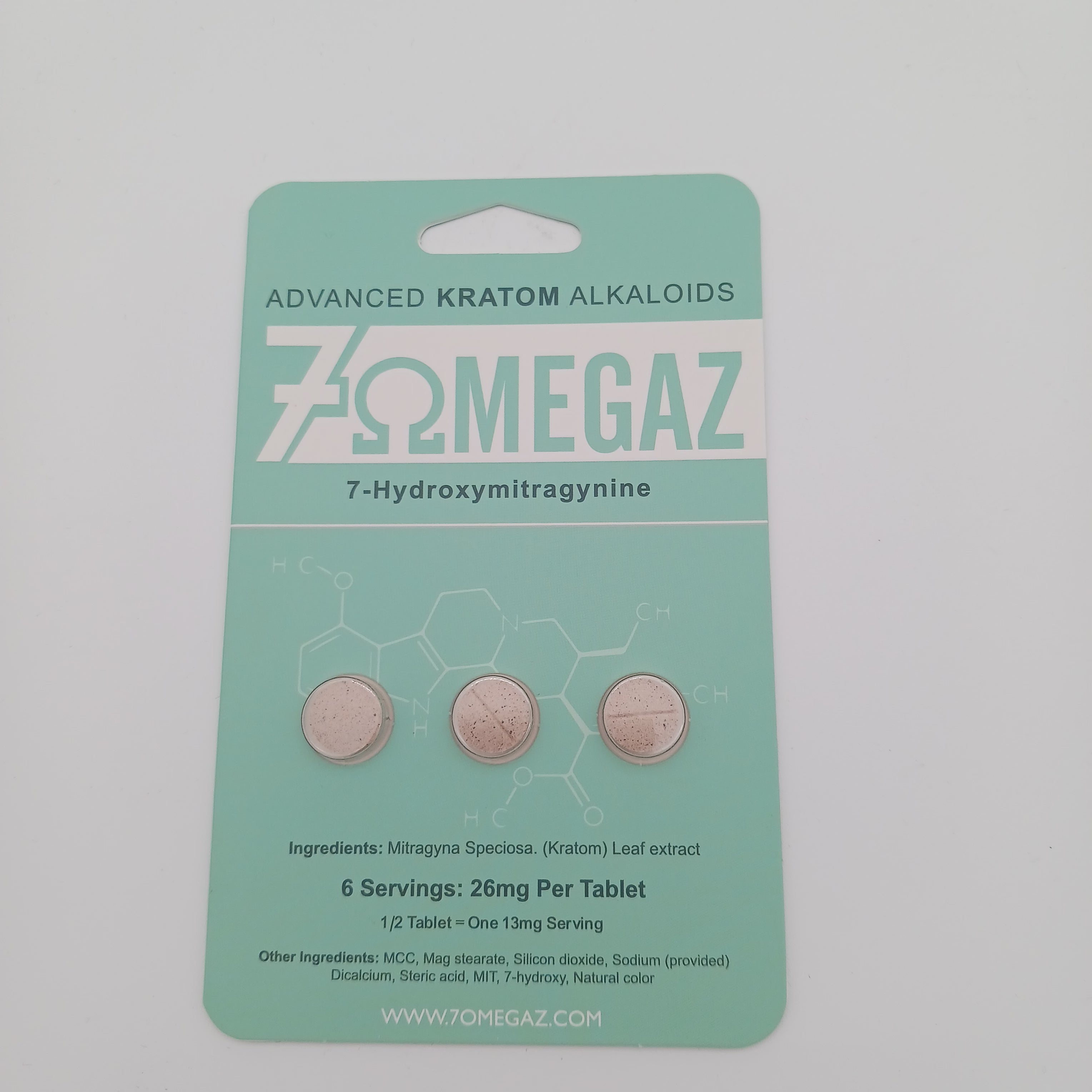 7 MEGAZ Kratom 7-Hydroxymitragynine 26mg Tablets (3-Pack)