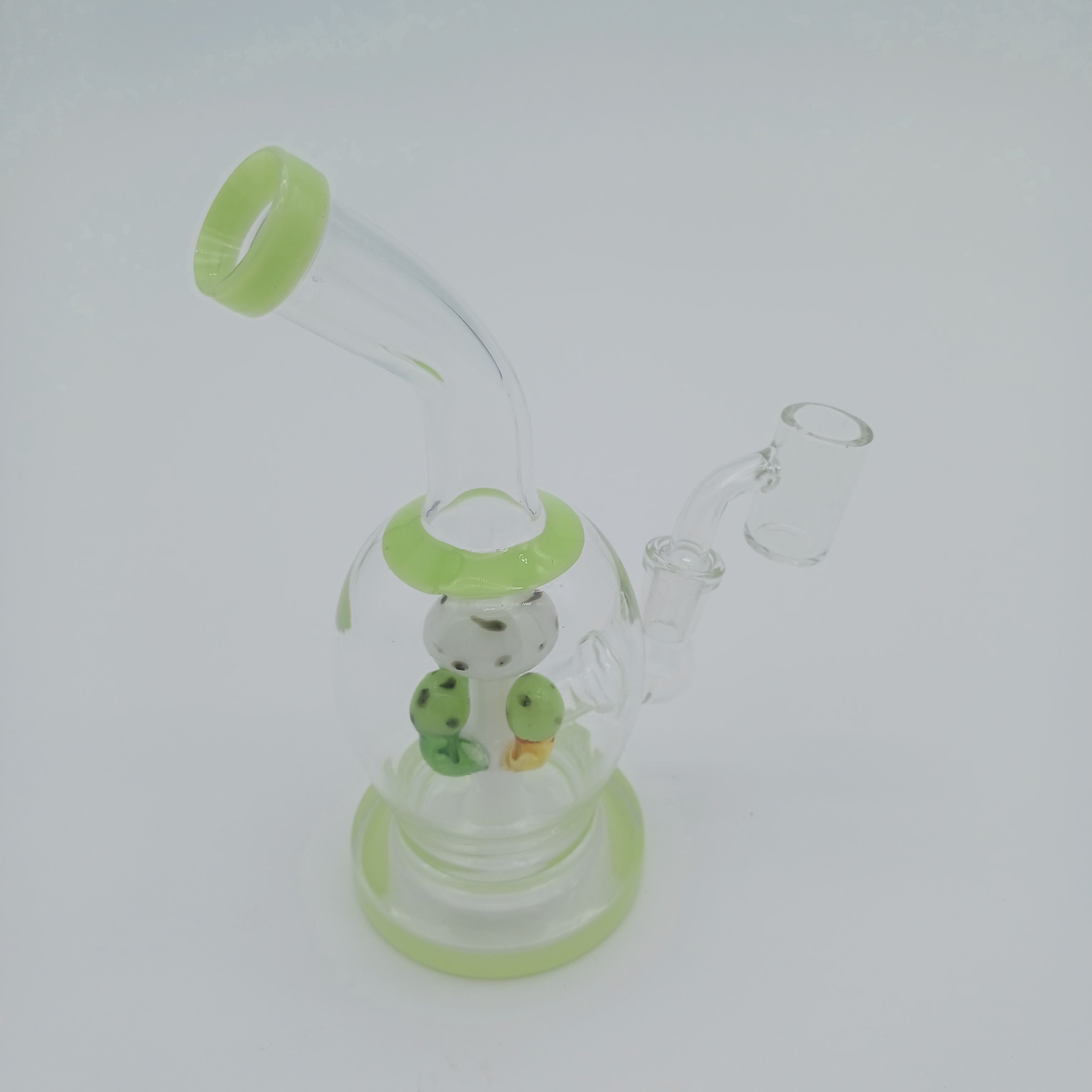 7" Mushroom Dab Rig Water Pipe With 14mm Male Banger