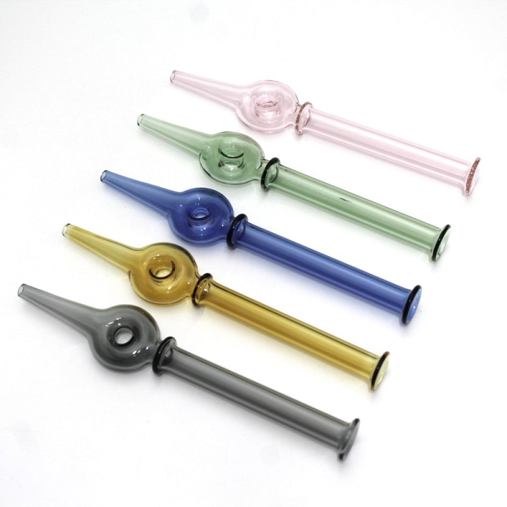 7'' Solid Color Glass Straw Donut Shape Nectar Kit