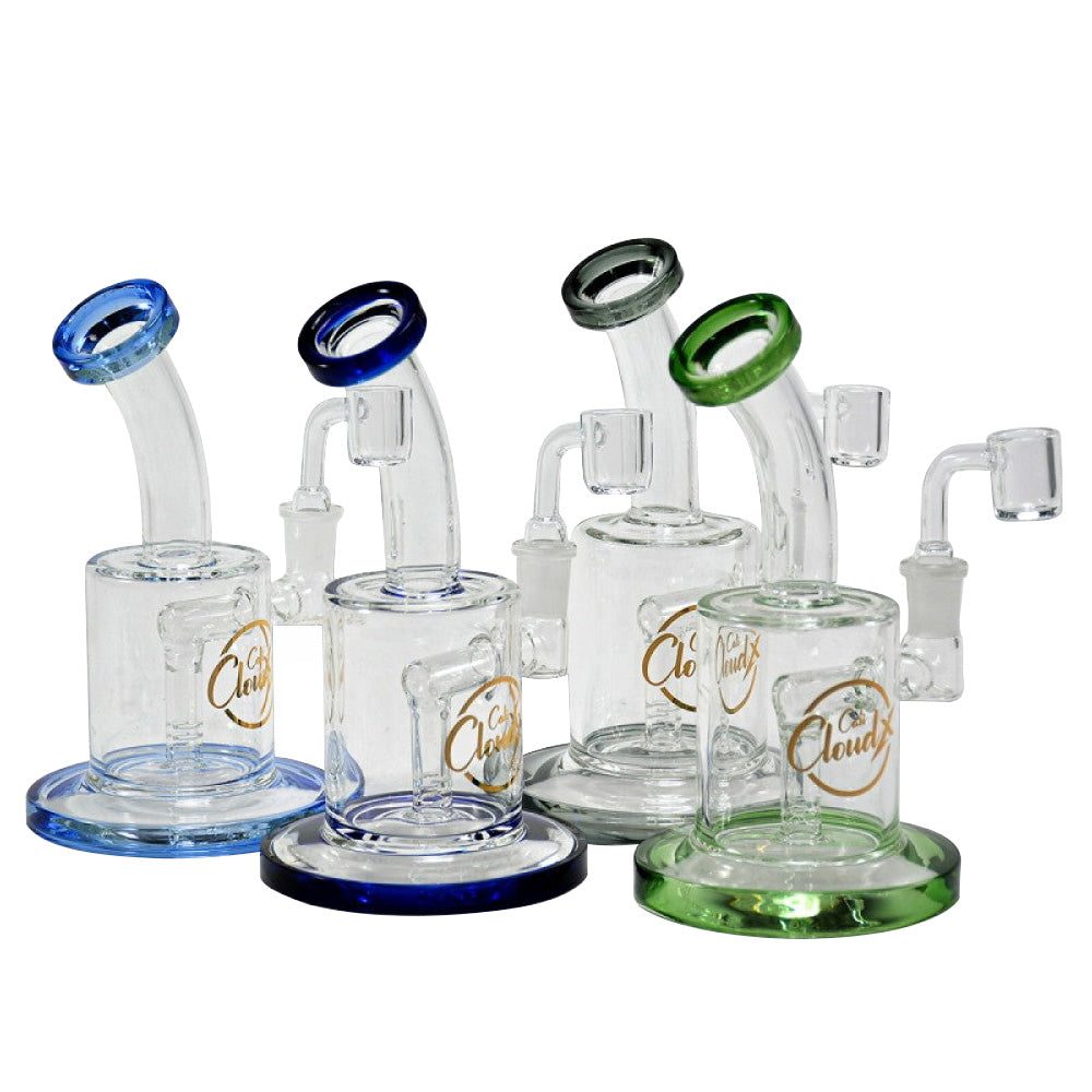 7'' Cali Cloudx Design Water Pipe With 14 MM Male Banger