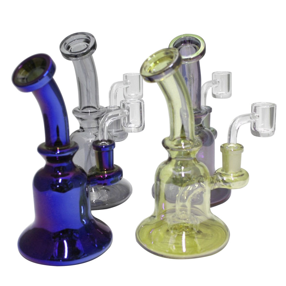 7" Colorful Dab Rig Water Pipe With 14mm Male Banger