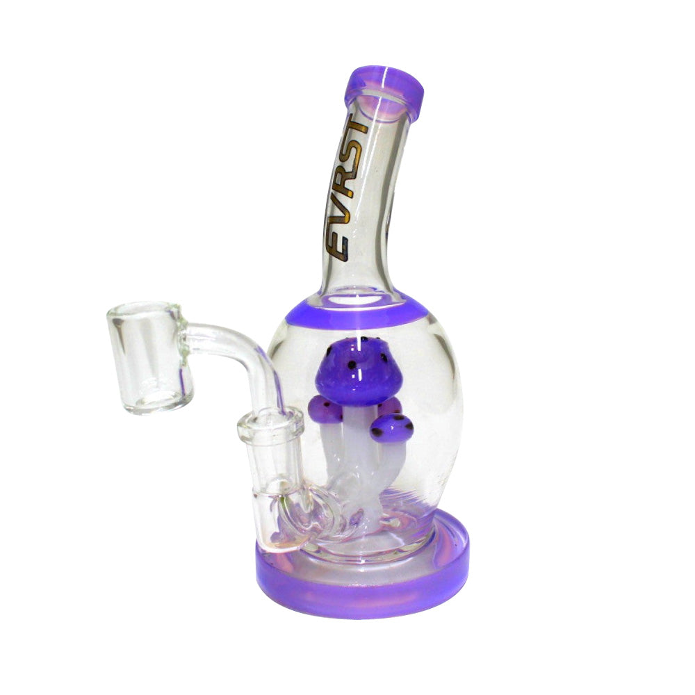 7" Evrst Mushroom Dab Rig Water Pipe With 14mm Male Banger