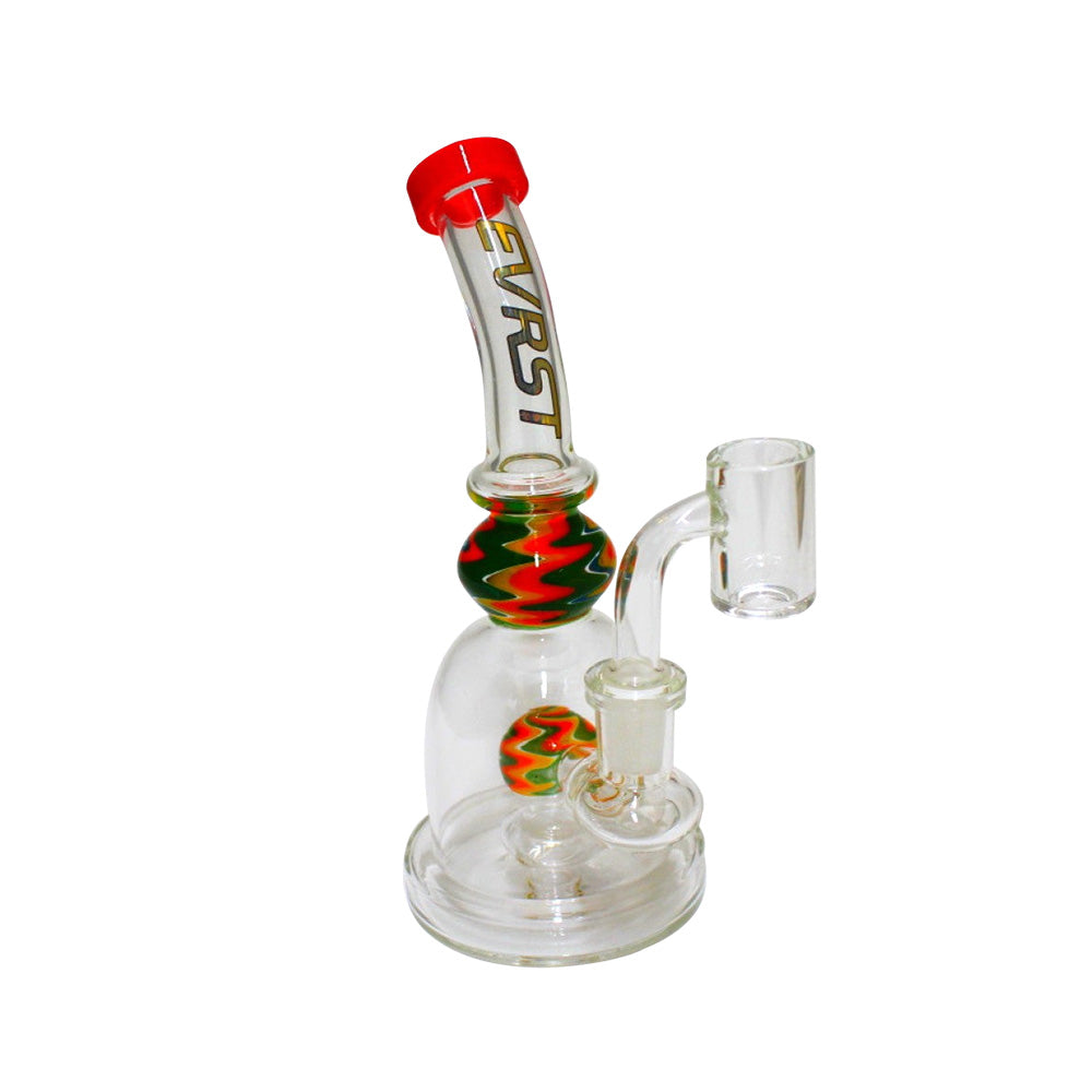 7" Evrst Zig Zag Color Dab Rig Water Pipe with 14mm Male Banger