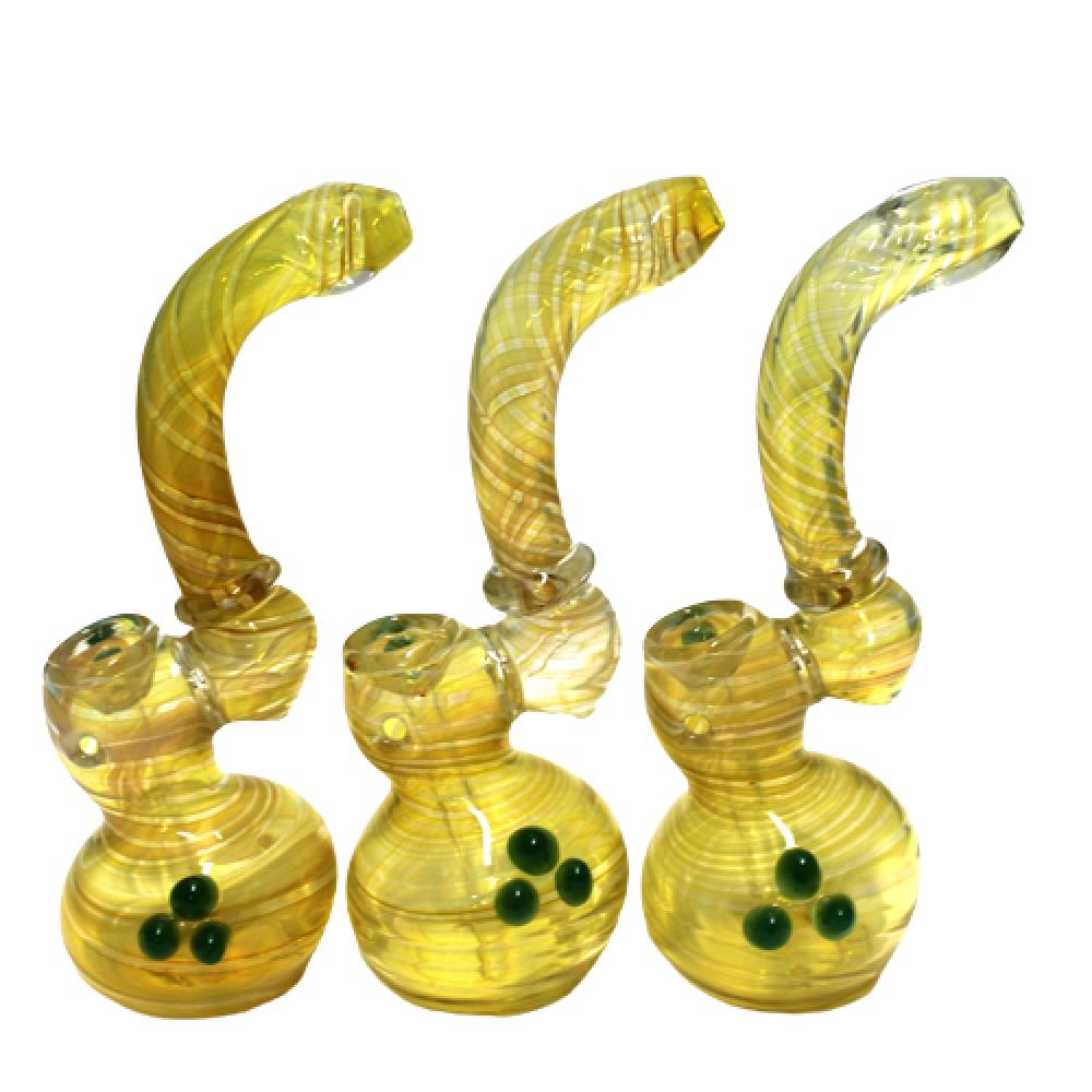 7'' Swirl Color Heavy Duty Sherlock Style Bubbler