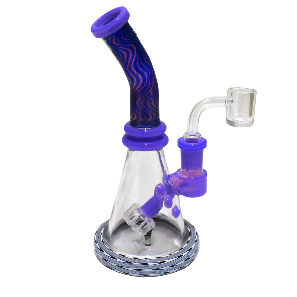 7" US Color Shower Head Dab Rig Water Pipe With 14mm Male Banger