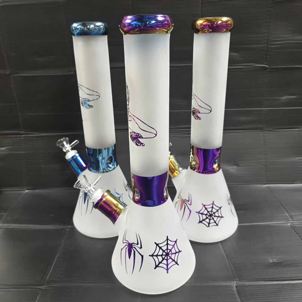 7MM frosted glass beaker water pipe with a thick glass build, wide beaker base, and frosted finish for smooth filtration.