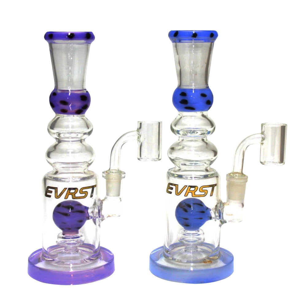 8.5" Evrst Dotted Design Water Pipe With 14mm Male Banger