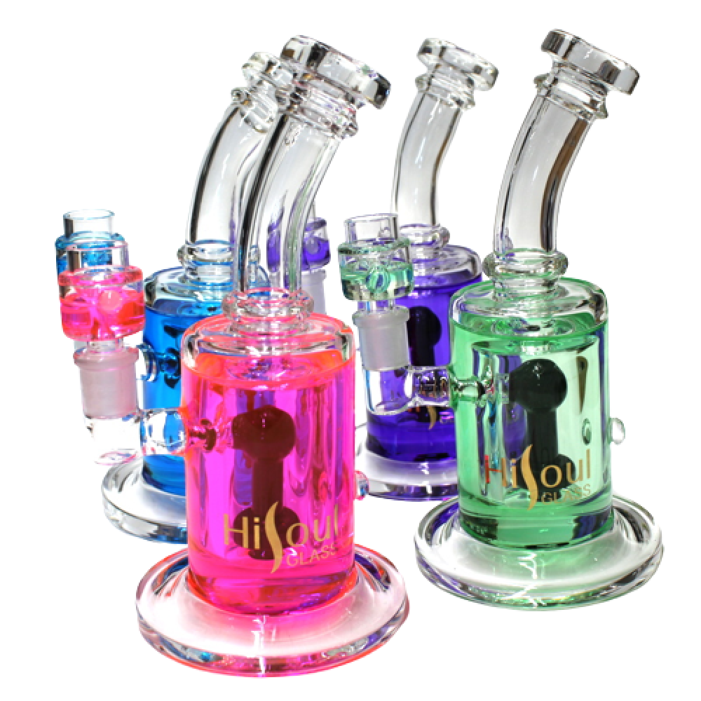 8.5'' Flat Bottom Liquid Filled Water Pipe With 14 MM Liquid Bowl  8.5'' Flat Bottom Liquid Filled Water Pipe With 14 MM Liquid Bowl