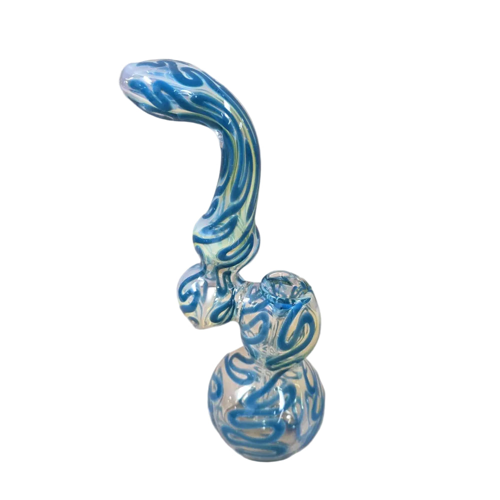 8.5 inches big base swirl color sherlock style heavy duty bubbler large size