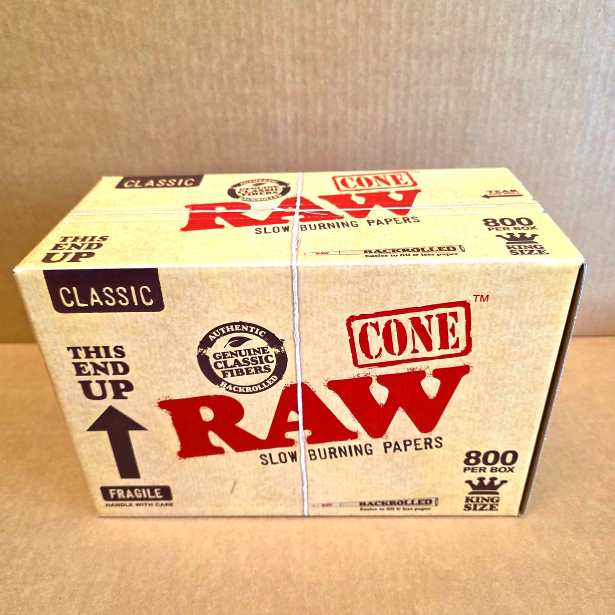 Raw Classic King Size Cones  800 cones Per Box