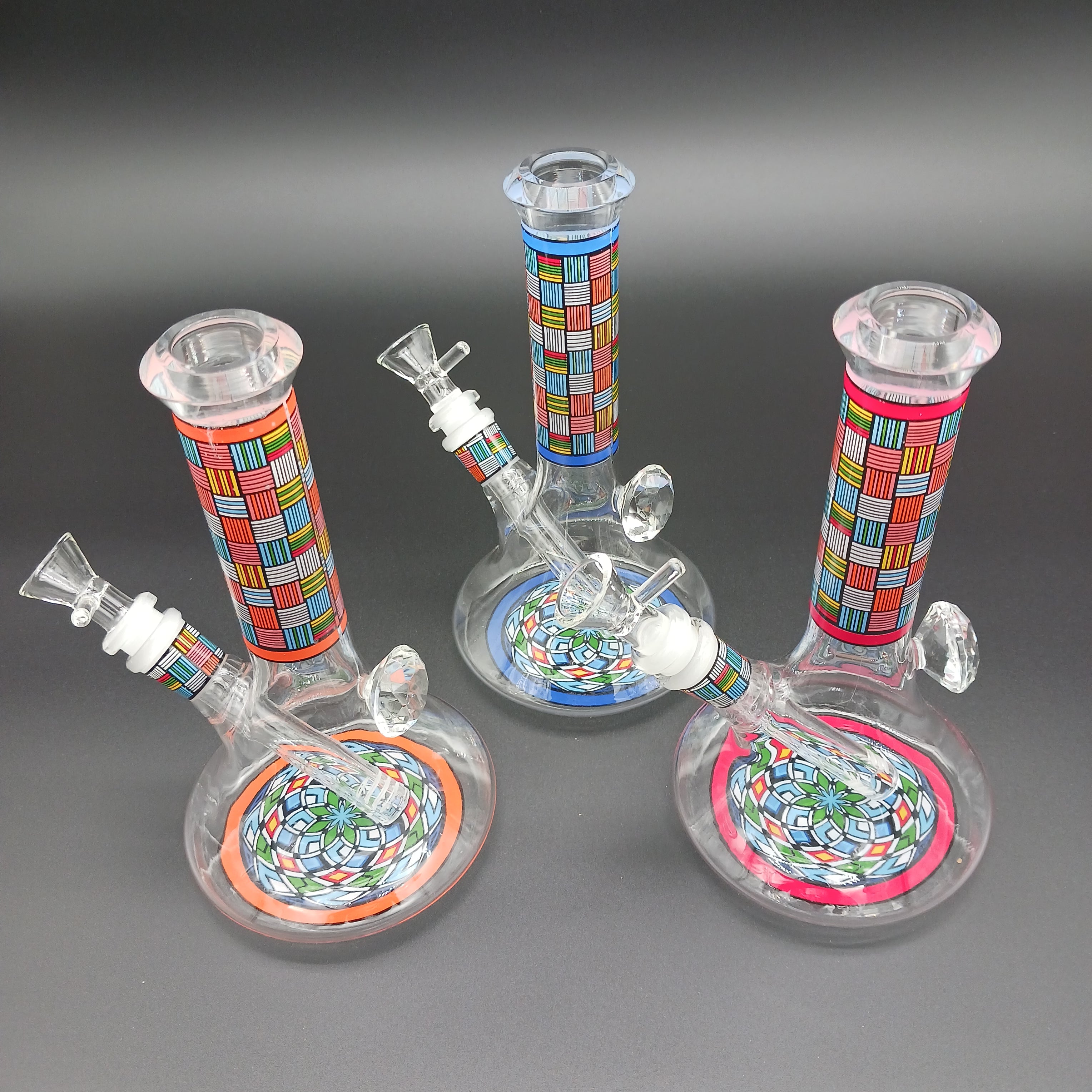 8" Big Base Color Beaker  Water Pipe g-g