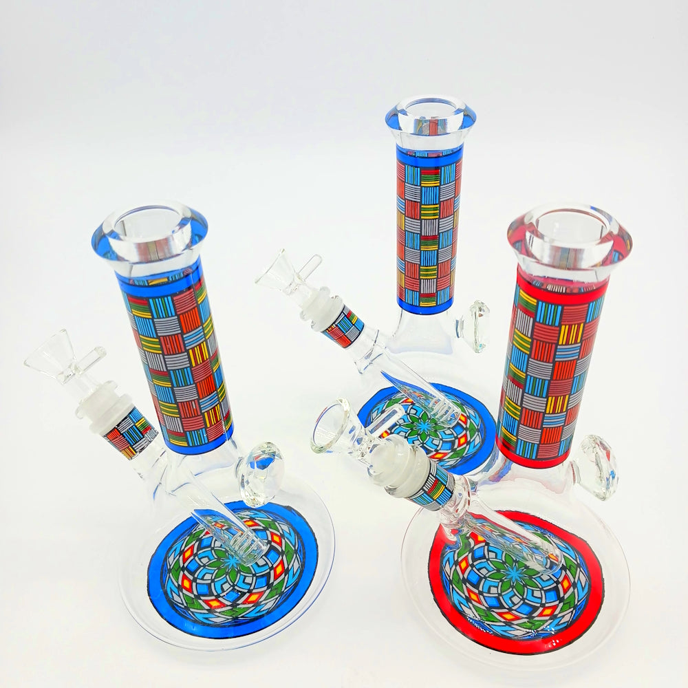 8" Big Base Color Beaker  Water Pipe g-g