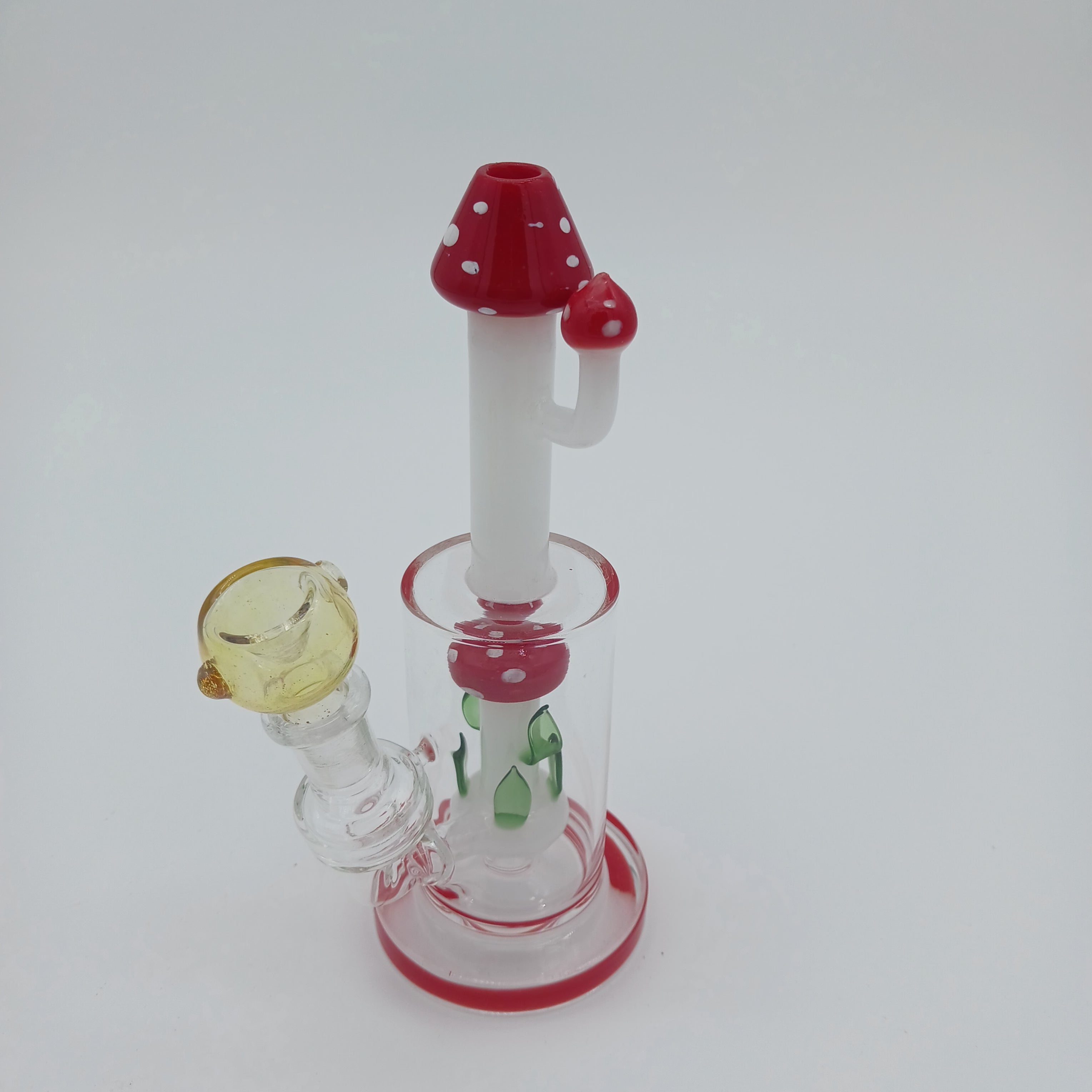 8"Straight Mushroom Design Dab Rig Water Pipe With 14mm Male Banger