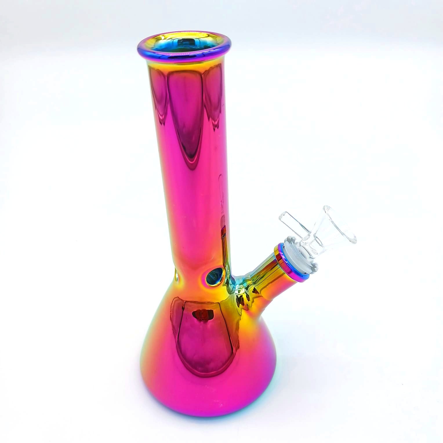 8'' COLORFUL WATER PIPE WITH DOWN STEM & 14 MM MALE BOWL G-G