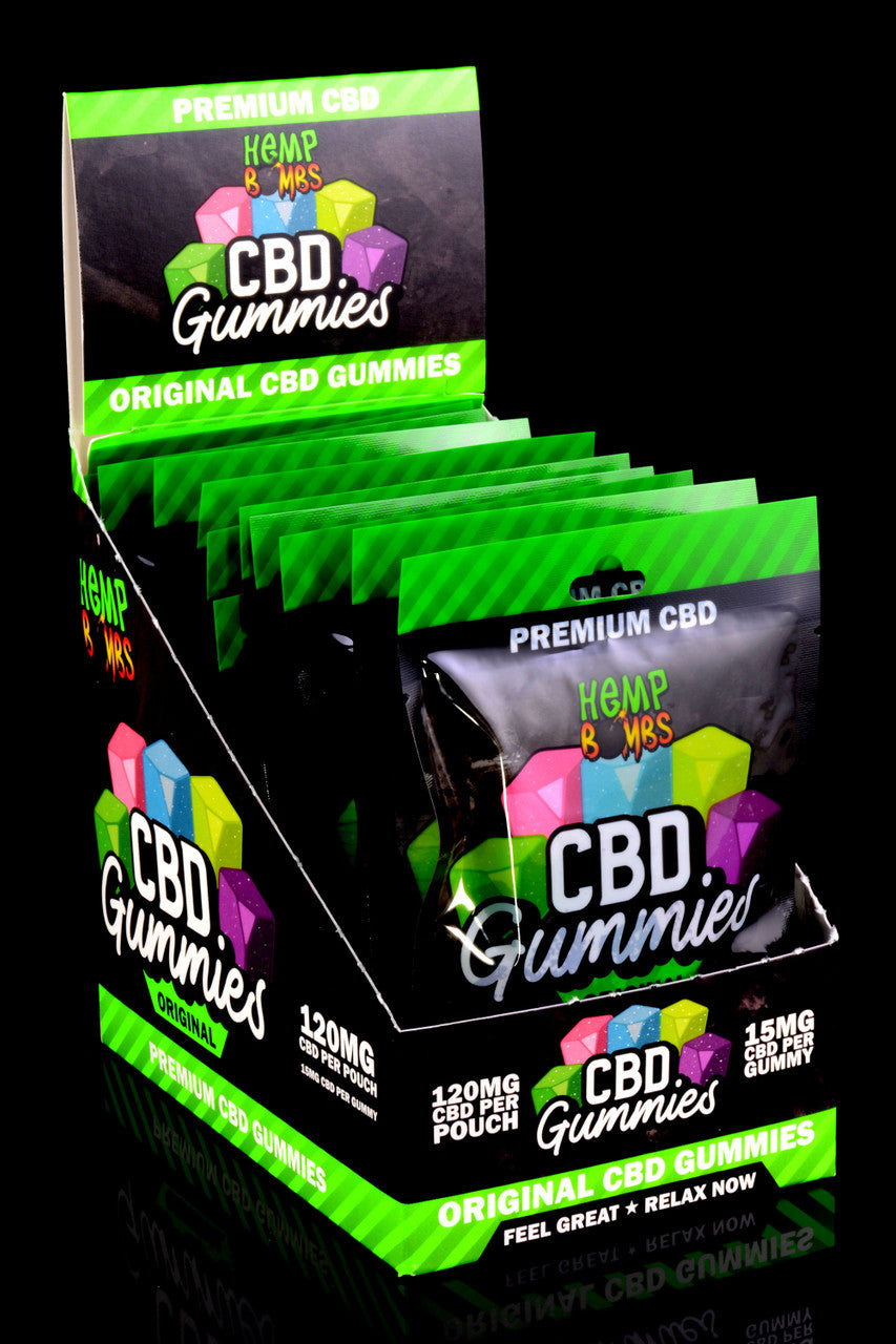 Hemp Bombs - Premium CBD Original Gummies 8-count (15mg Per Gummy) Single Pack 120mg Per Pack