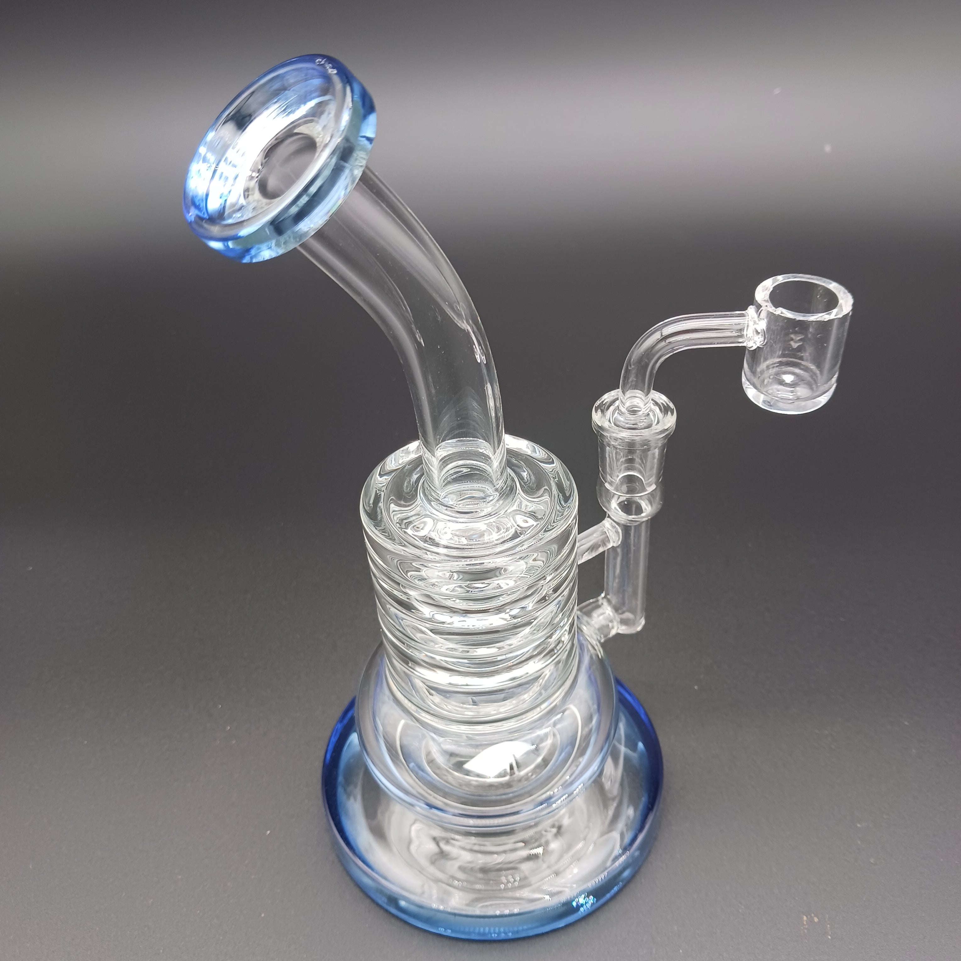 8" Flat Bottom Ring Design Water Pipe G-G