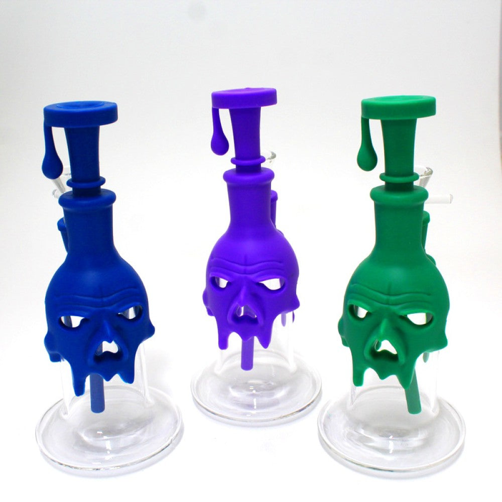 8'' Silicone Melting Design and Glass Water Pipe