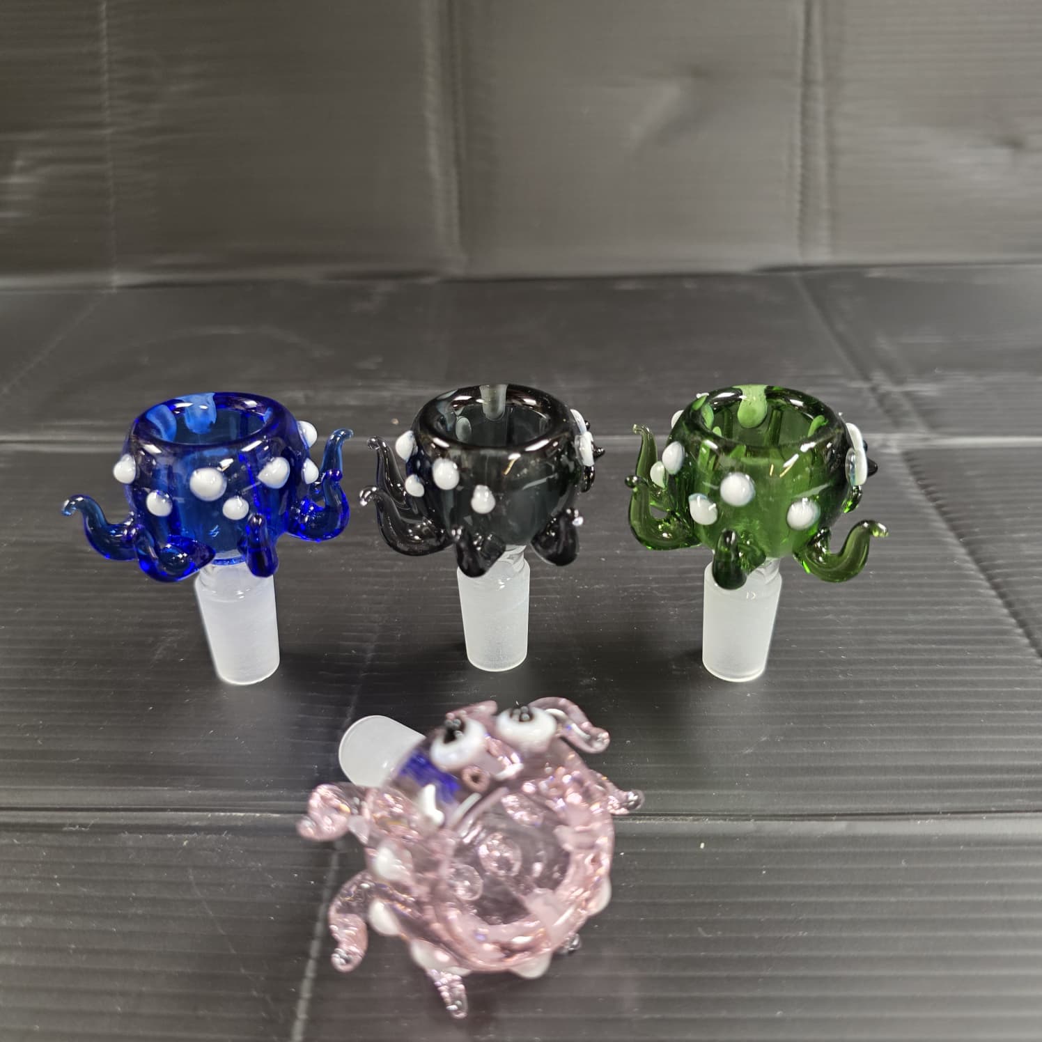 14MM Fancy Spiked Design Glass Bowl 12 Pcs Pack
